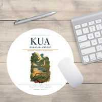 Thumbnail for Kuantan Airport (KUA) design on white round mouse pad