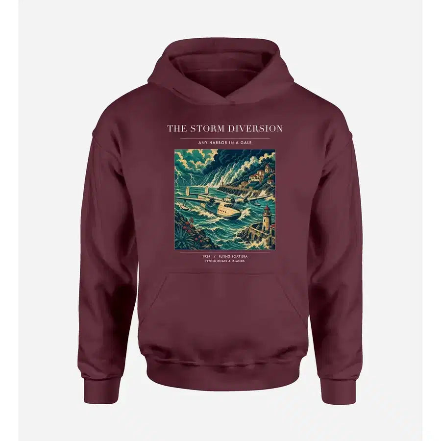 VINTAGE G4074 - The Storm Diversion - Premium Hoodie design on darkred premium