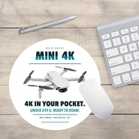 Thumbnail for DJI Mini 4K design on white round mouse pad