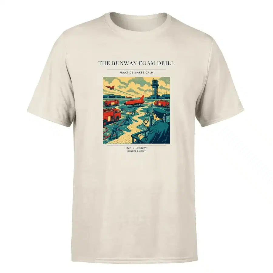 VINTAGE G4461 - The Runway Foam Drill - Premium T-Shirt design on beige premium t shirt