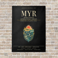 Thumbnail for Myrtle Beach International Airport MYR vertical canvas print - no frame - black background