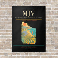 Thumbnail for Región de Murcia International Airport MJV vertical canvas print - no frame - black background