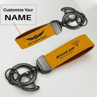 Thumbnail for Atlas Air Horseshoe Buckle key chain, Yellow + Name