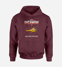 Thumbnail for Bristol Sycamore HR14 design on dark red double-side hoodie, single-side print