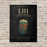 Thumbnail for Līhuʻe Airport LIH vertical canvas print - no frame - black background