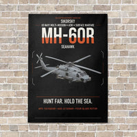 Thumbnail for Sikorsky MH-60R Seahawk vertical canvas print - no frame - black background