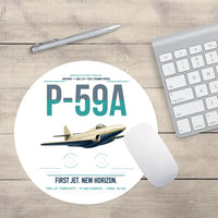 Thumbnail for P-59A Airacomet design on white round mouse pad