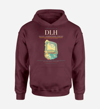 Thumbnail for Duluth International Airport (DLH) design on dark red hoodie single-side print