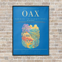 Thumbnail for Oaxaca International Airport OAX - Canvas Framed - Turquoise