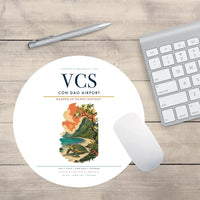 Thumbnail for Con Dao Airport (VCS) design on white round mouse pad
