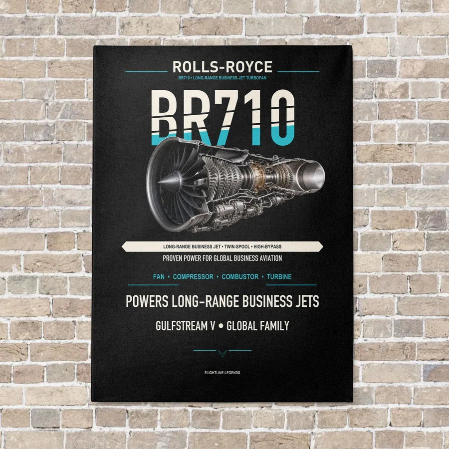 BR710 vertical canvas print - no frame - black background