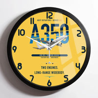 Thumbnail for Airbus A350-900 design on yellow framed wall clock