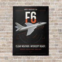 Thumbnail for Hawker Hunter F6 vertical canvas print - no frame - black background