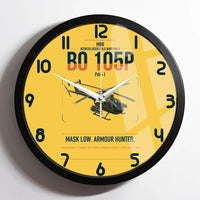 Thumbnail for MBB BO 105P PAH-1 design on yellow framed wall clock