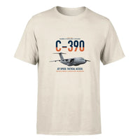Thumbnail for C-390 Millennium design on beige double-side t-shirt, single-side print
