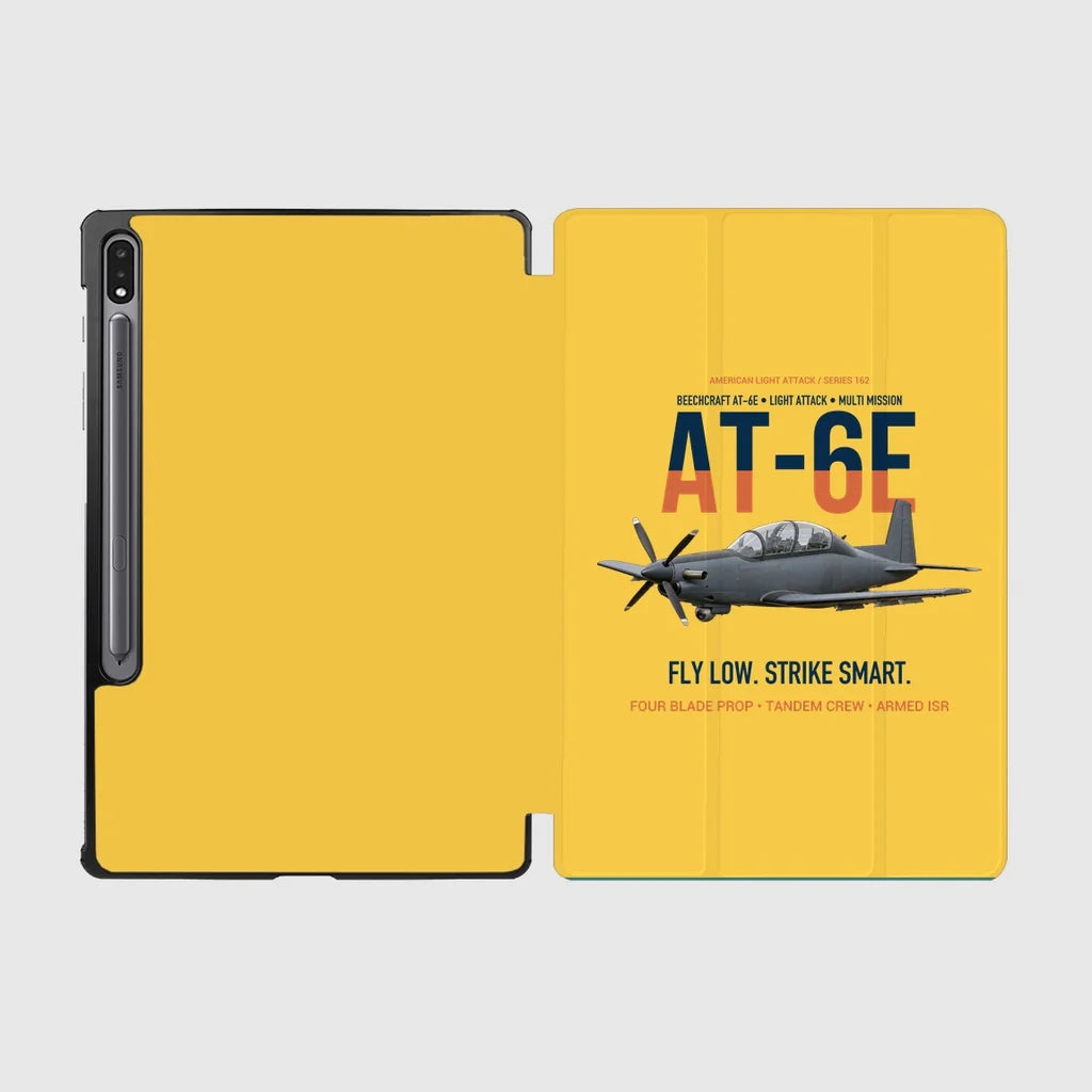 AT-6E Wolverine Light Attack design on yellow samsung tablet tablet case