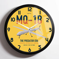 Thumbnail for MQ-1B Predator design on yellow framed wall clock
