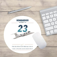 Thumbnail for Bombardier Learjet 23 design on white round mouse pad