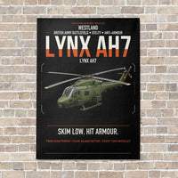 Thumbnail for Westland Lynx AH7 vertical canvas print - no frame - black background