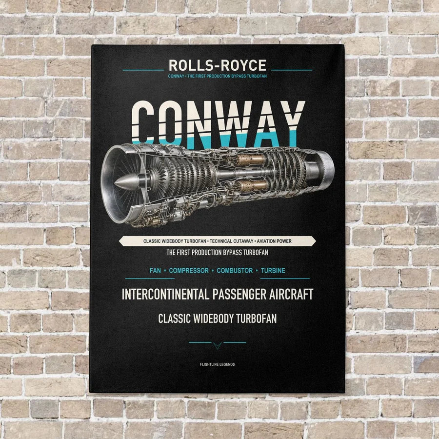CONWAY vertical canvas print - no frame - black background