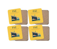 Thumbnail for Snohomish County Airport (Paine Field) (PAE) design on yellow 4 pieces set coaster