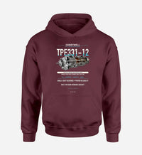 Thumbnail for TPE331-12 design on dark red hoodie single side