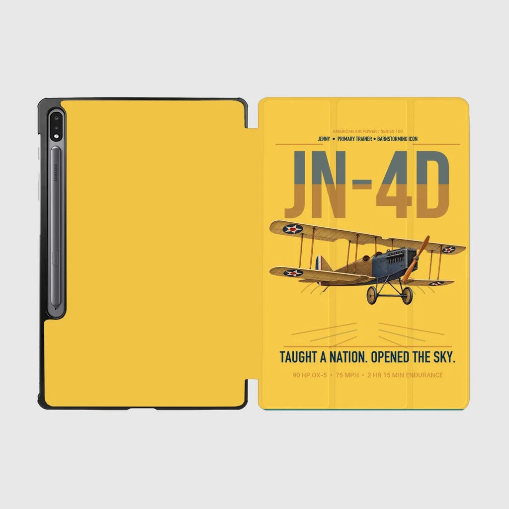 Curtiss JN-4D Jenny design on yellow samsung tablet tablet case