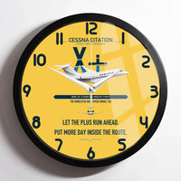 Thumbnail for Cessna Citation X+ design on yellow framed wall clock