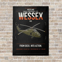 Thumbnail for Westland Wessex HU5 vertical canvas print - no frame - black background