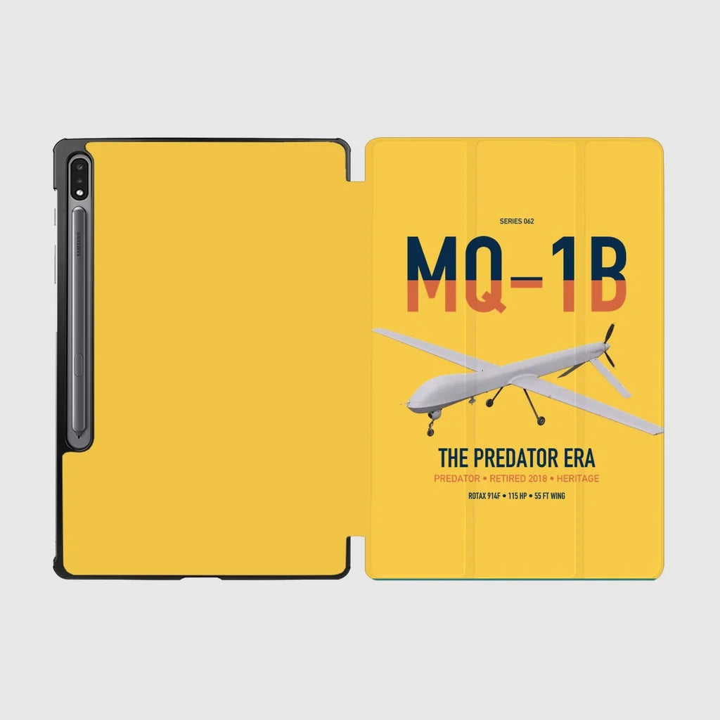 MQ-1B Predator design on yellow samsung tablet tablet case