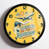 Thumbnail for One Frame One Perfect Rotation design on yellow framed wall clock