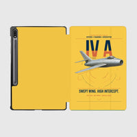 Thumbnail for Dassault Mystère IV A design on yellow samsung tablet tablet case