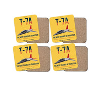 Thumbnail for T-7A Red Hawk design on yellow 4 pieces set coaster