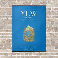 Thumbnail for Kelowna International Airport YLW - Canvas Framed - Turquoise