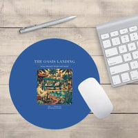 Thumbnail for VINTAGE G4331 - The Oasis Landing - Designed Mouse Pads design on blue round