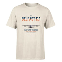 Thumbnail for Short Belfast C.1 design on beige double-side t-shirt, single-side print