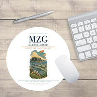 Thumbnail for Magong Airport (MZG) design on white round mouse pad