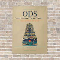 Thumbnail for Odesa International Airport ODS - Canvas No Frame - Beige