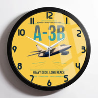 Thumbnail for A-3B Skywarrior design on yellow framed wall clock
