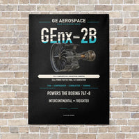 Thumbnail for GEnx-2B vertical canvas print - no frame - black background