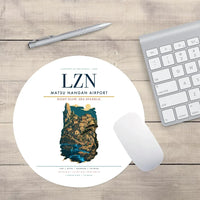 Thumbnail for Matsu Nangan Airport (LZN) design on white round mouse pad