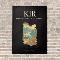 Thumbnail for Kerry Airport KIR — Killarney vertical canvas print - no frame - black background