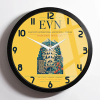 Thumbnail for Zvartnots International Airport (EVN) design on yellow framed wall clock