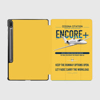 Thumbnail for Cessna Citation Encore+ design on yellow samsung tablet tablet case