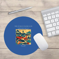 Thumbnail for VINTAGE G4436 - The Sunday Polish Club - Designed Mouse Pads design on blue round