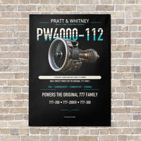 Thumbnail for PW4000-112 vertical canvas print - no frame - black background