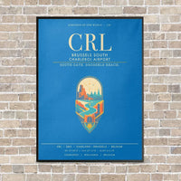 Thumbnail for Brussels South Charleroi Airport CRL - Canvas Framed - Turquoise