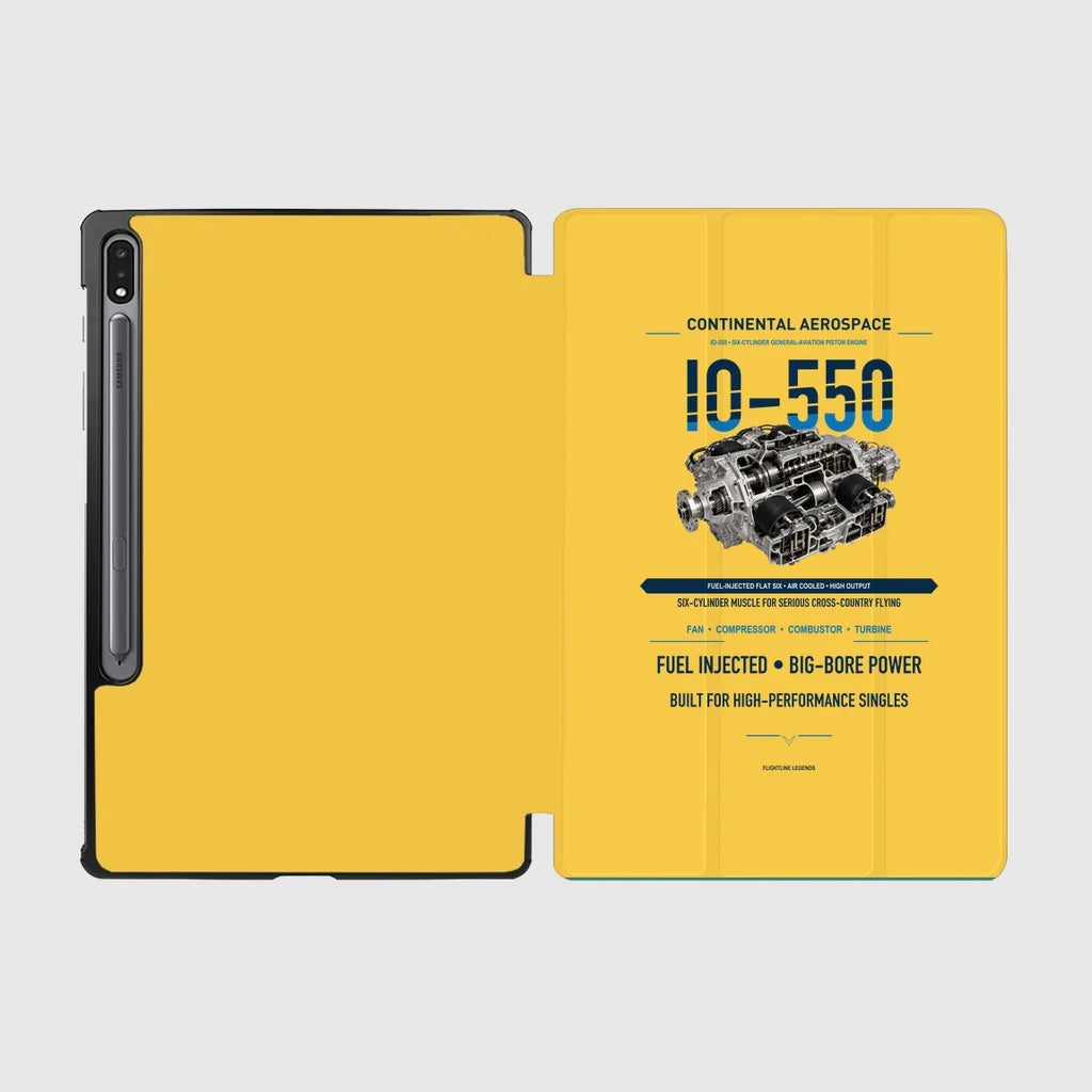 IO-550 design on yellow samsung tablet tablet case