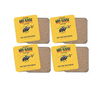 Thumbnail for MD Helicopters MD 500E design on yellow 4 pieces set coaster