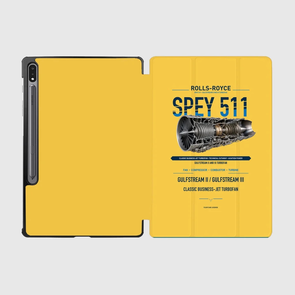 SPEY 511 design on yellow samsung tablet tablet case